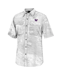 Colosseum Men's Blue UConn Huskies Real tree Aspect Charter Full-Button Fishing T-Shirt