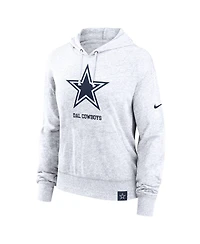 Nike Women's White Dallas Cowboys Gym Vintage-like Logo Pullover Hoodie