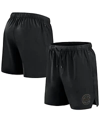 Fanatics Signature Men's Black Chicago Cubs Front Office Woven Shorts