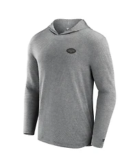 Fanatics Signature Men's Gray New York Jets Front Office Tech Lightweight Hoodie T-Shirt