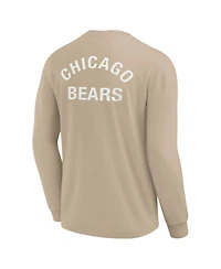 Fanatics Signature Men's and Women's Khaki Chicago Bears Elements Super Soft Long Sleeve T-Shirt