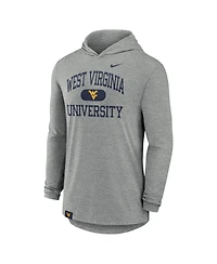 Nike Men's Heather Gray West Virginia Mountaineers Blitz Hoodie Long Sleeve T-Shirt