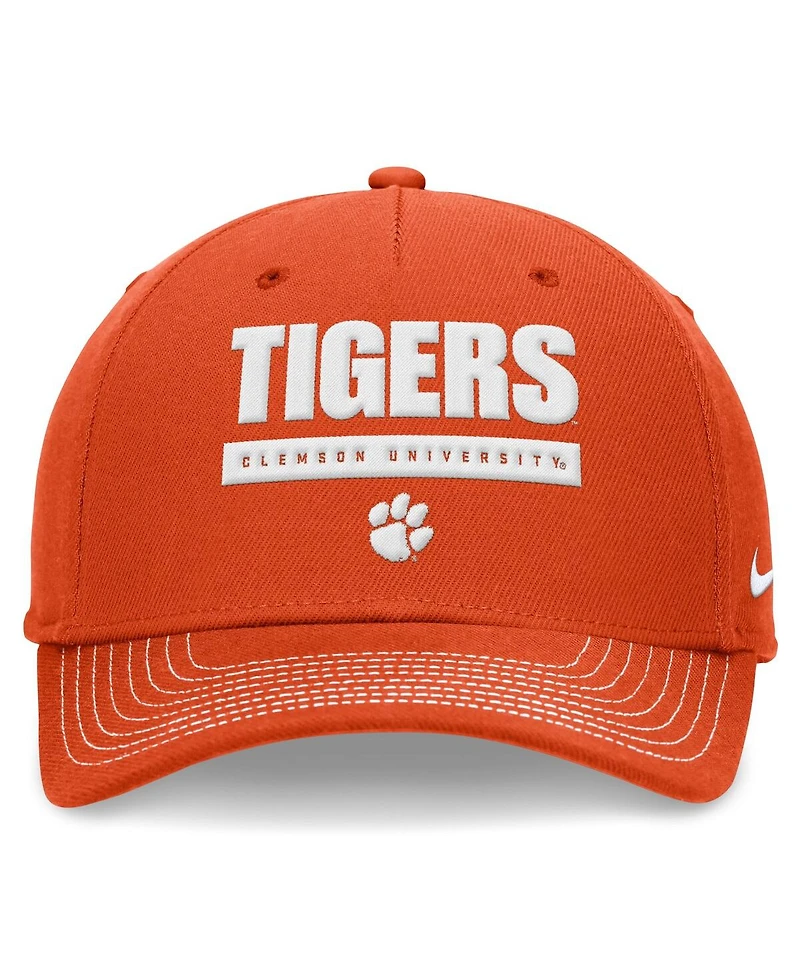 Nike Men's and Women's Orange Clemson Tigers 2024 Sideline Rise Adjustable Hat