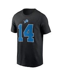 Nike Men's Amon-Ra St. Brown Black Detroit Lions Player Name Number T-Shirt