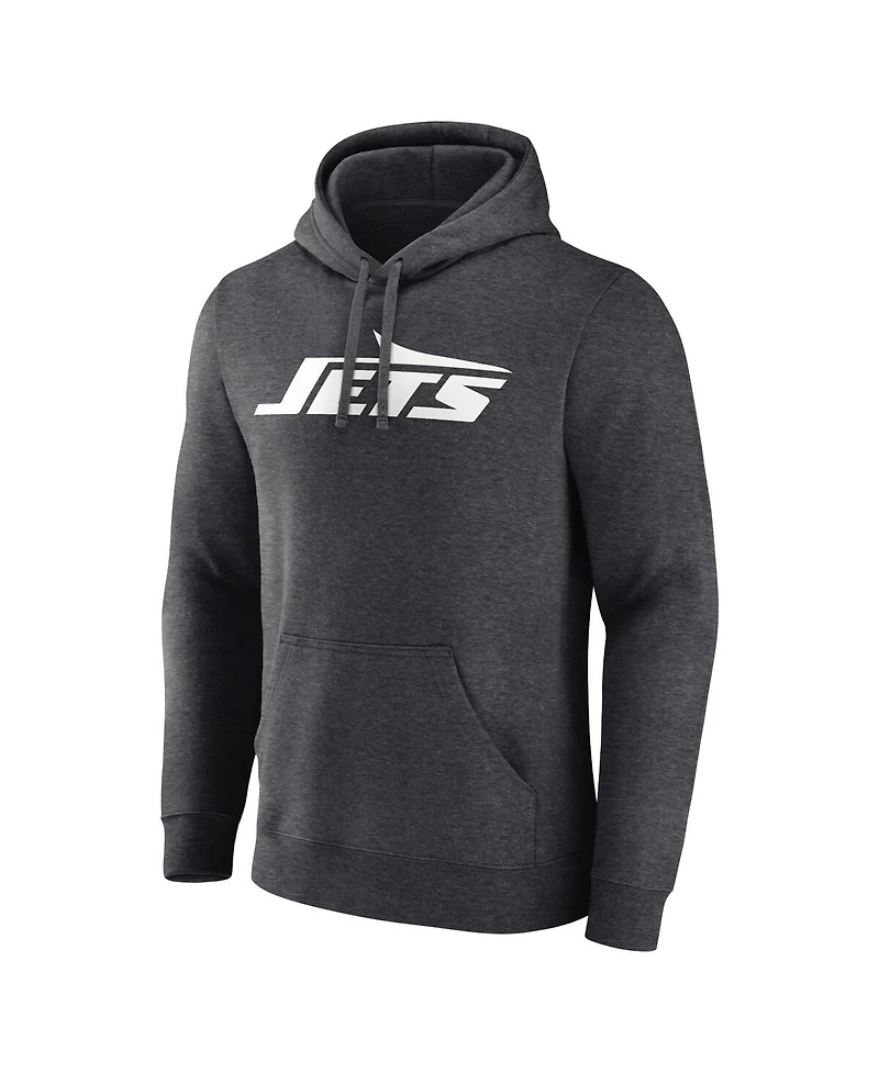 Fanatics Men's Charcoal New York Jets Primary Logo Pullover Hoodie