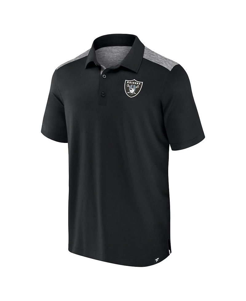 Fanatics Men's Black Las Vegas Raiders Long Shot Polo