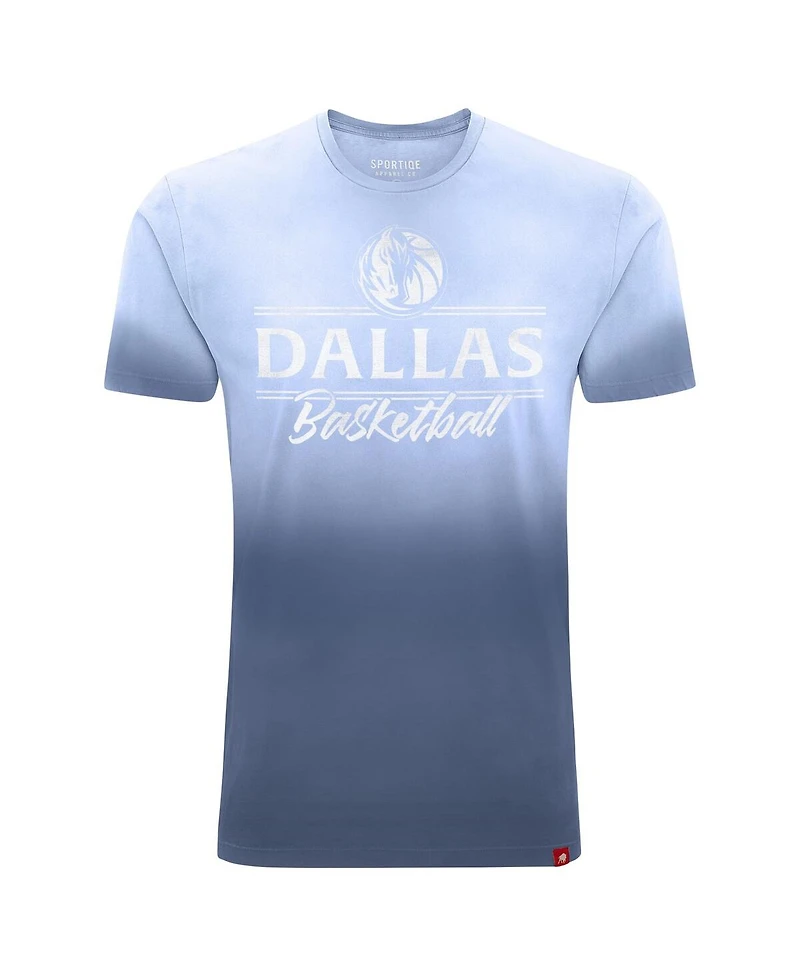 Sportiqe Men's and Women's Blue Dallas Mavericks Bingham Sun-Fade T-Shirt