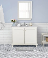 Laura Ashley Butter Chenille Bath Mat, 17" x 24"