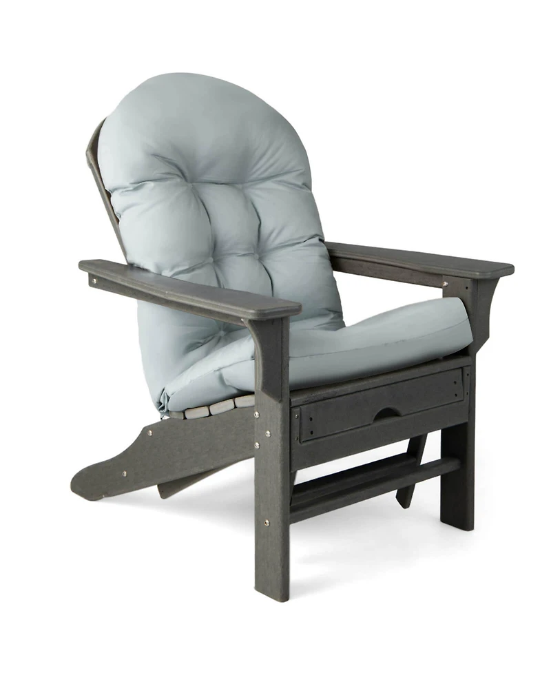Patio Adirondack Chair Cushion with Fixing Straps and Seat Pad