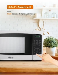 1.1 Cu. Ft. Counter Top Microwave,White