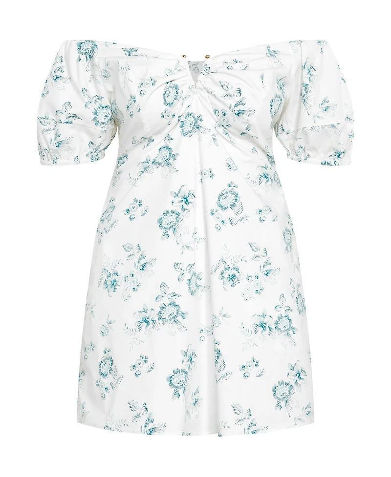 City Chic Women's Martine Print Dress