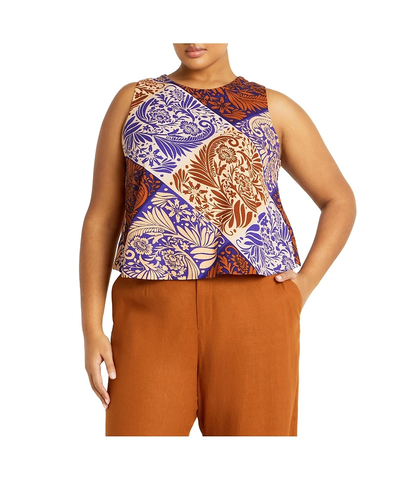 City Chic Women's Amara Print Top