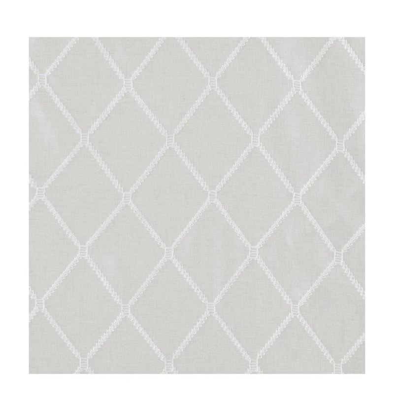 Madison Park Irina Diamond Sheer Embroidered Window Scarf Drapes