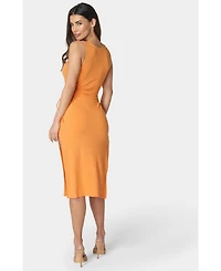 Bebe Women's Tie Side Cutout Slit Dress