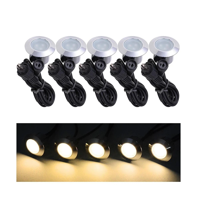 5pc Deck Garden Malls Landscape Warm White Led Lights Low Voltage Waterproof