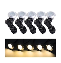 5pc Deck Garden Malls Landscape Warm White Led Lights Low Voltage Waterproof