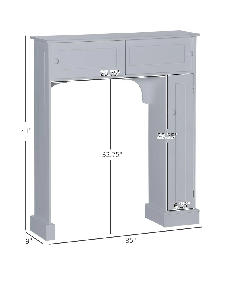 Homcom Over the Toilet Storage Cabinet w/ Adjustable Shelves, Toilet Rack