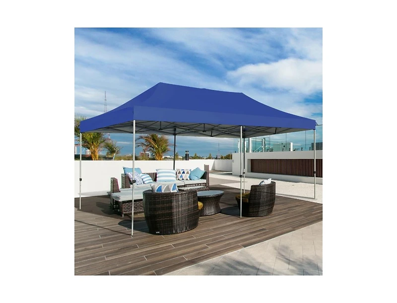 Slickblue 10 x 20 Feet Adjustable Folding Heavy Duty Sun Shelter with Carrying Bag