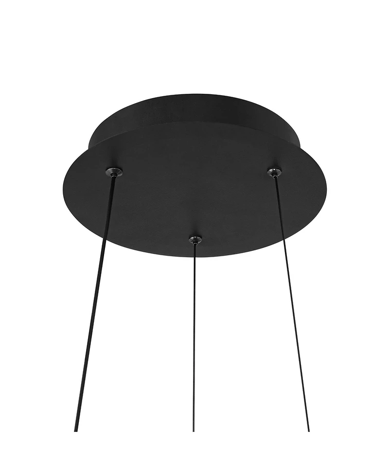 Possini Euro Design McKenna Sanded Black Pendant Light 26 1/2" Wide Modern Ribbon Led Fixture for Dining Room House Kitchen Island