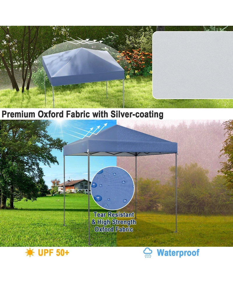 Outdoor Pop-Up Canopy Tent with Upf 50+ Sun Protection for Patio or Events