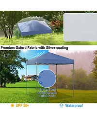 Outdoor Pop-Up Canopy Tent with Upf 50+ Sun Protection for Patio or Events