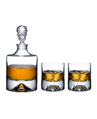 Nude Glass Shade Decanter with Glasses, Set of 3