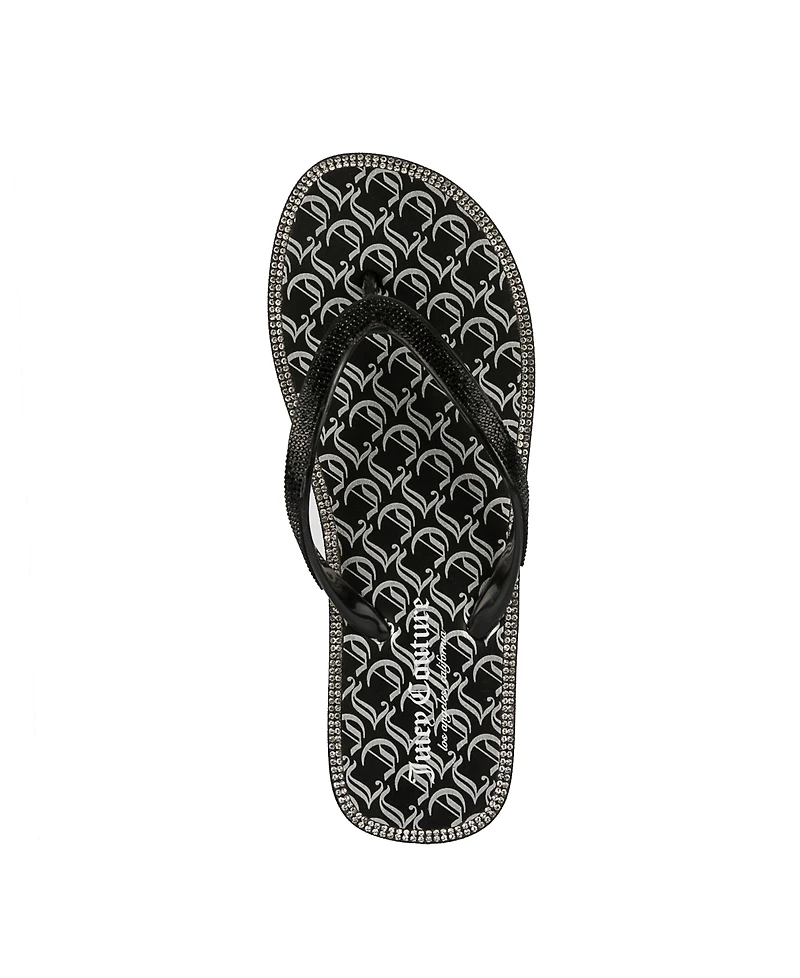 Juicy Couture Women's Surprise 2 Embellished Flip Flop Sandals