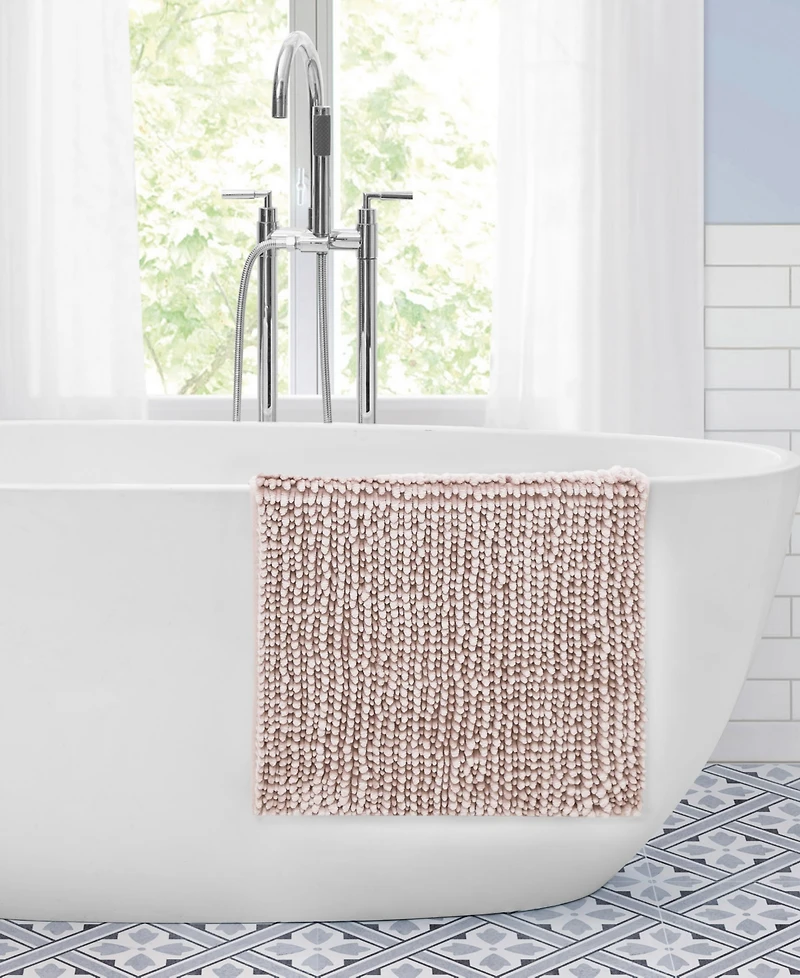 Laura Ashley Butter Chenille Bath Mat, 20" x 34"