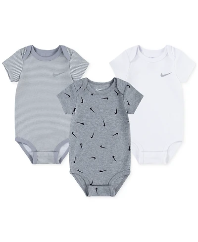 Nike Baby Boys or Girls Essentials Bodysuits, Pack of 3