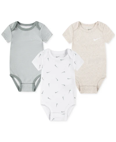 Nike Baby Boys or Girls Essentials Bodysuits, Pack of 3