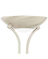 360 Lighting Canby Modern Torchiere Floor Lamp with Side Light 72" Tall Brushed Nickel Dimmable Led for Living Room Reading Bedroom Office House