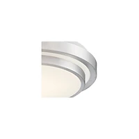 360 Lighting Modern Ceiling Light Flush Mount Fixture Led Silver 13 1/2" Wide Double Tier for Bedroom Kitchen Living Room Hallway