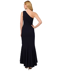 Adrianna Papell Women's Beaded One-Shoulder Gown