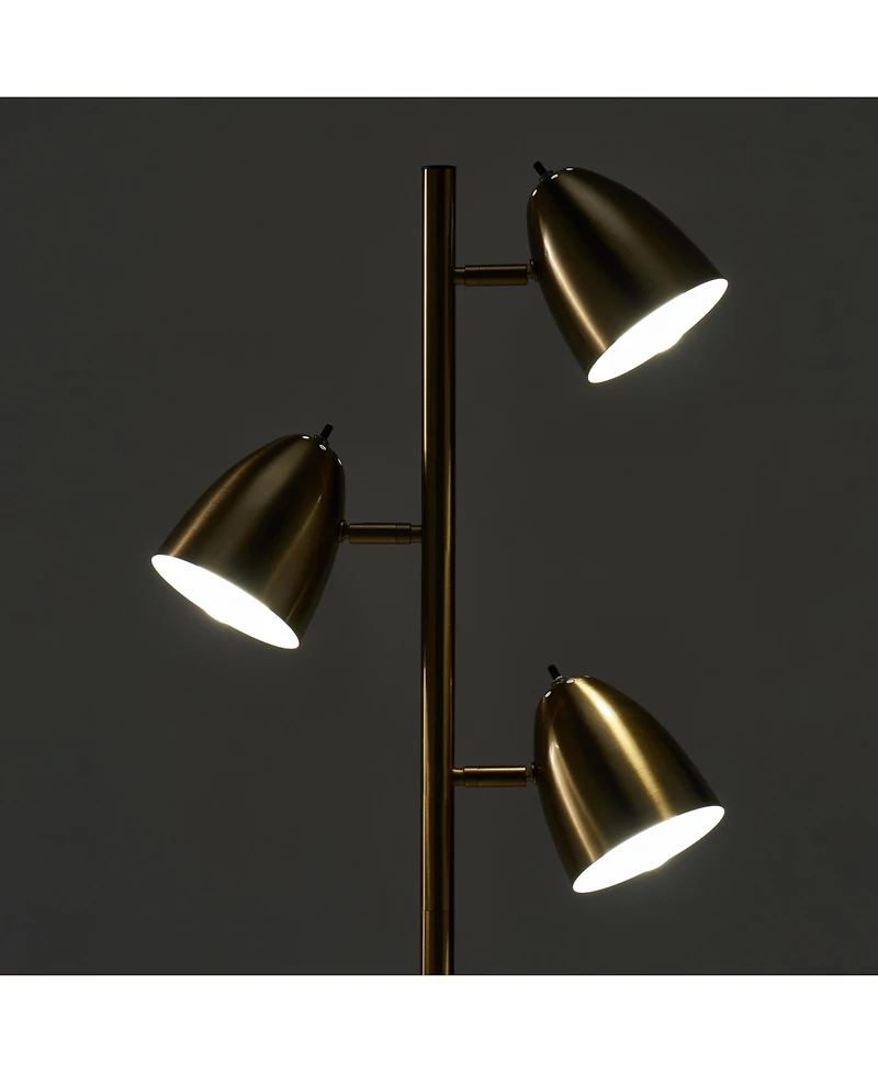 Jacob 64" Led Tree Floor Lamp with 3 Rotating Adjustable Heads