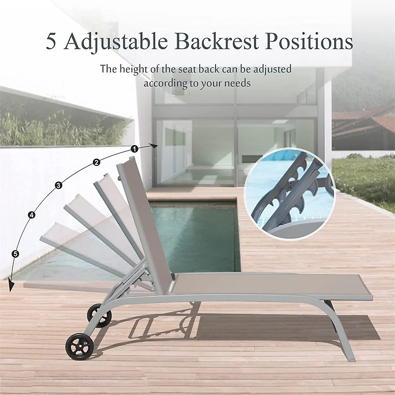 Streamdale Outdoor Chaise Lounge Set With Table
