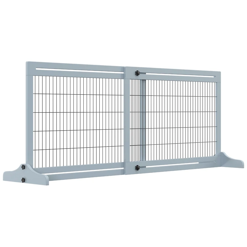 Streamdale Furniture Retractable Wooden Pet Gate for Easy Access Control