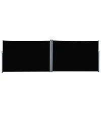 Double-Sided Retractable Patio Screen Awning for Privacy and Elegance