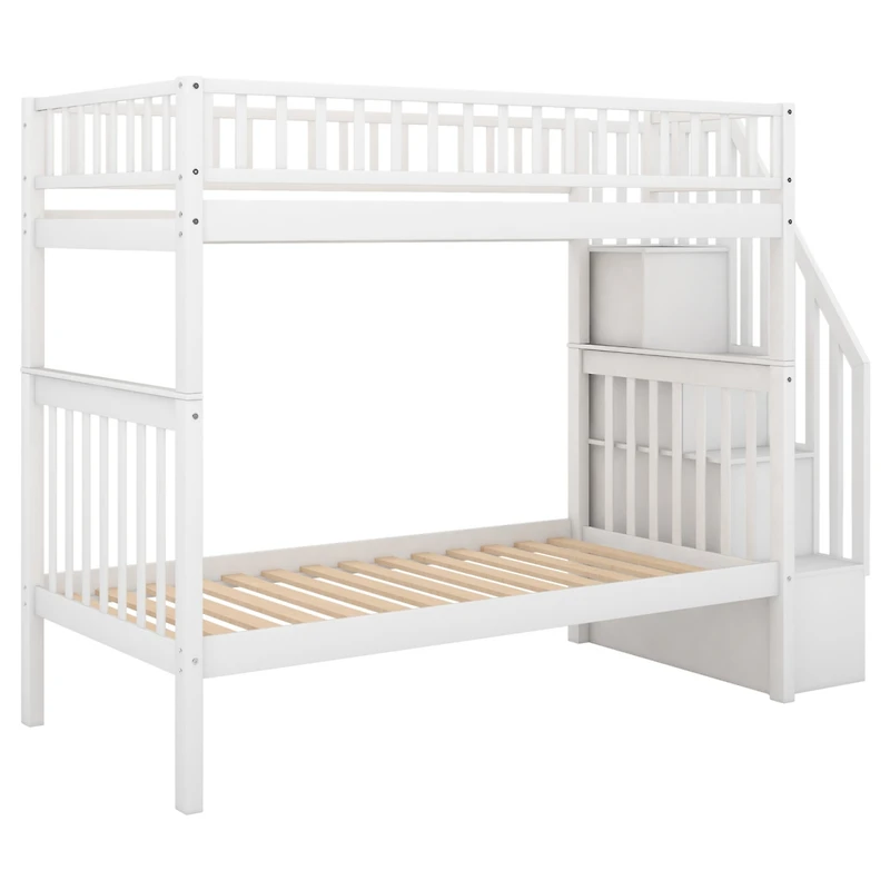 Streamdale Twin Over Bunk Bed With Trundle And Storage