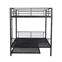 Simplie Fun Full Over Full Metal Bunk Bed With Trundle