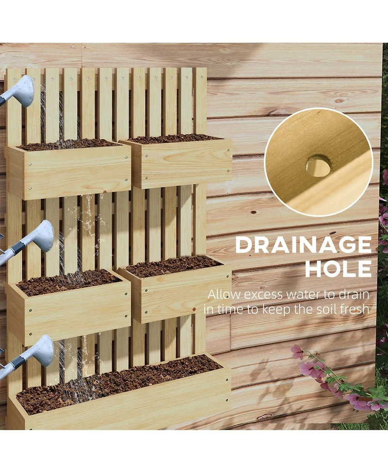 Adjustable Raised Bed with Trellis for Climbing Plants