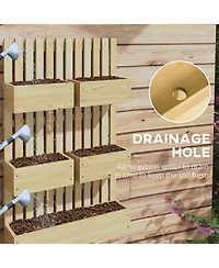 Adjustable Raised Bed with Trellis for Climbing Plants