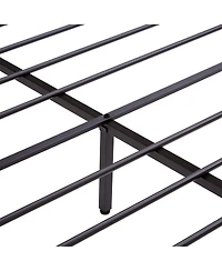 Metal Platform Bed Frame with Headboard, Usb, Led, Storage