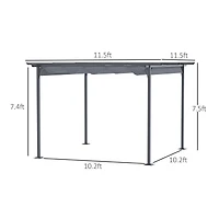 Retractable Canopy Patio Pergola for Decks, Patios, and Gardens