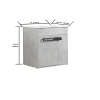 24" Bathroom Vanity, Freestanding or Floating Optional