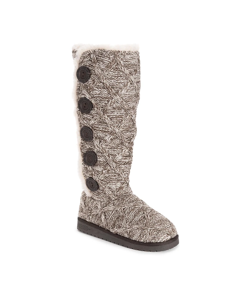 Muk Luks Women's Malena Boots, Stone Lattice, 6