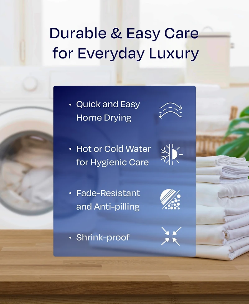 Luxury 1000 Thread Count Bed Sheets Set - 100% Cotton Sateen - Soft, Thick & Deep Pocket