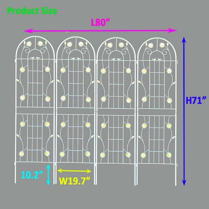 Streamdale Furniturev Rustproof Metal Garden Trellis for Climbing Plants