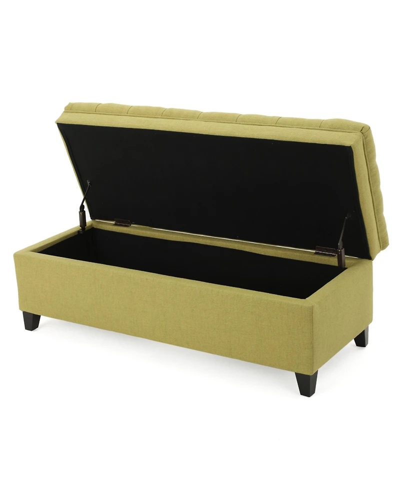 Streamdale Juliana Fabric Storage Ottoman Green, 50" x 20.5" x 18.2