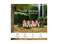 Slickblue Toddler Outdoor Platform Tree Swing with Heavy-Duty Straps and Comfortable Seat