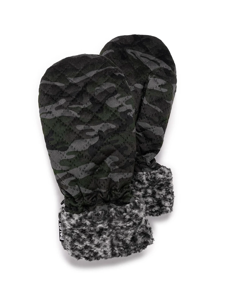 Muk Luks Women's Quilted Mitten, Camo, One Size